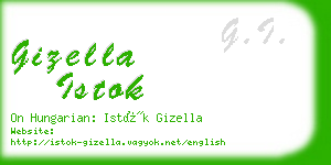 gizella istok business card